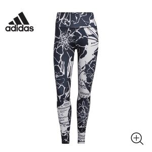 NWT Adidas Monochrome Floral Leggings size S